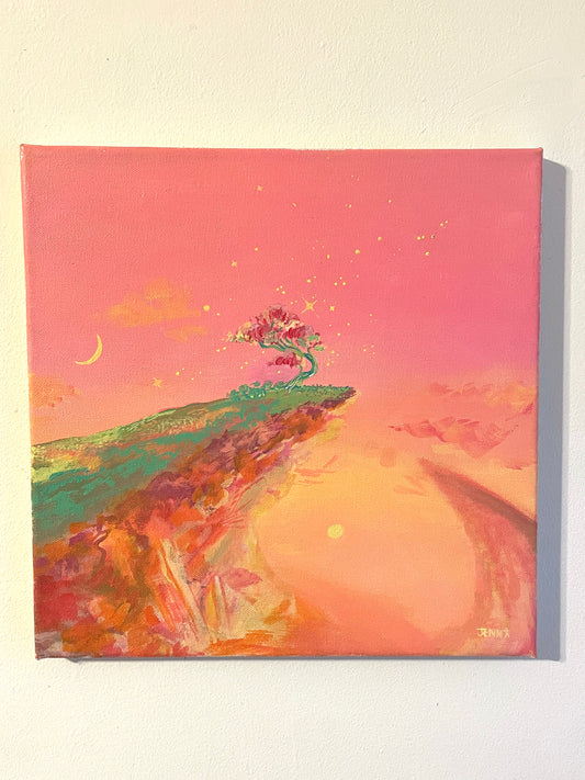 Reach, 2024, Original Artwork (12inX12in ACRYLIC painting on stretched canvas)