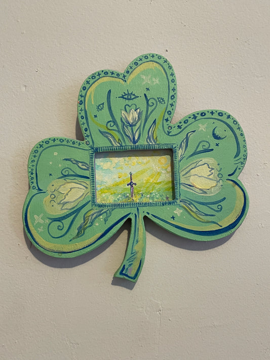 The Last Time, 2024,  CLOVER FRAMED Original Artwork (3.5inX2in ACRYLIC painting)