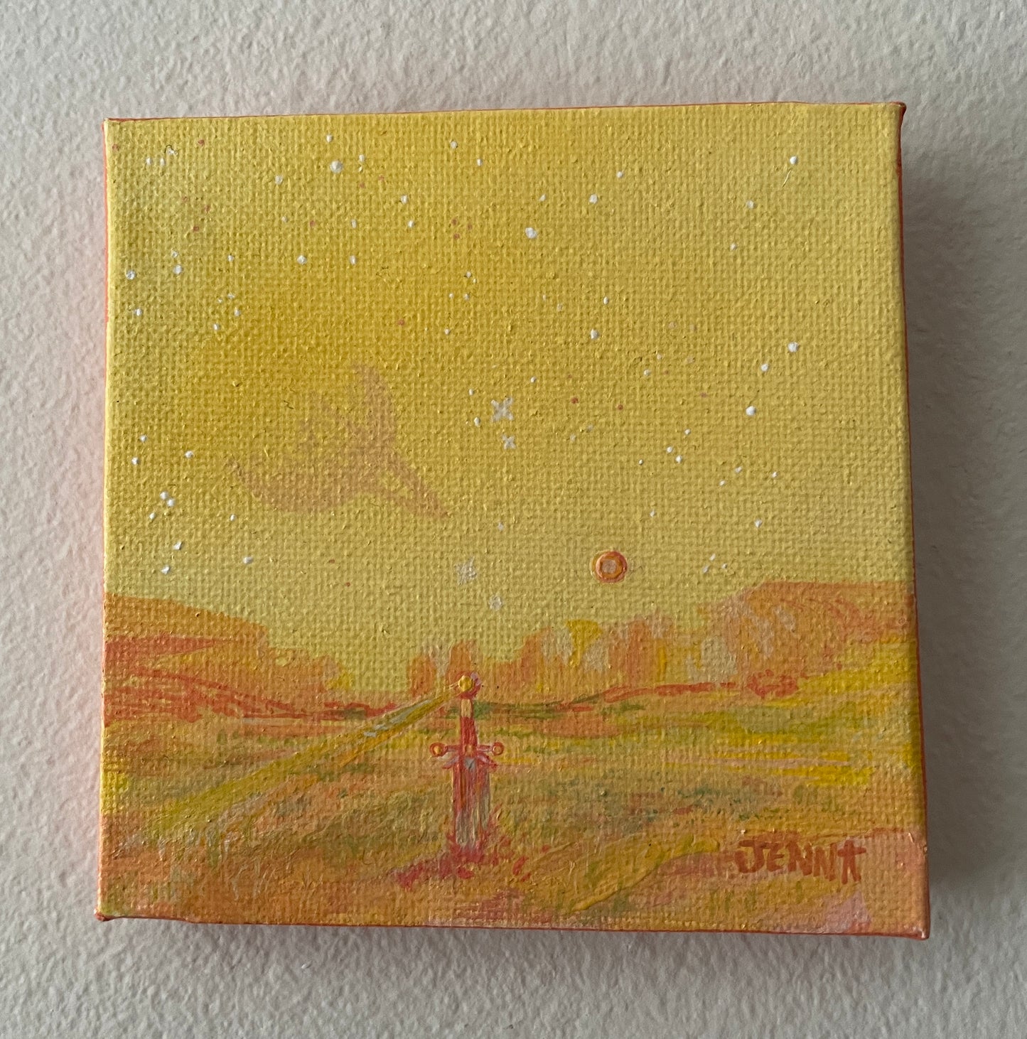 Atmos, 2025, Original Artwork (4inX4in ACRYLIC painting on stretched canvas)